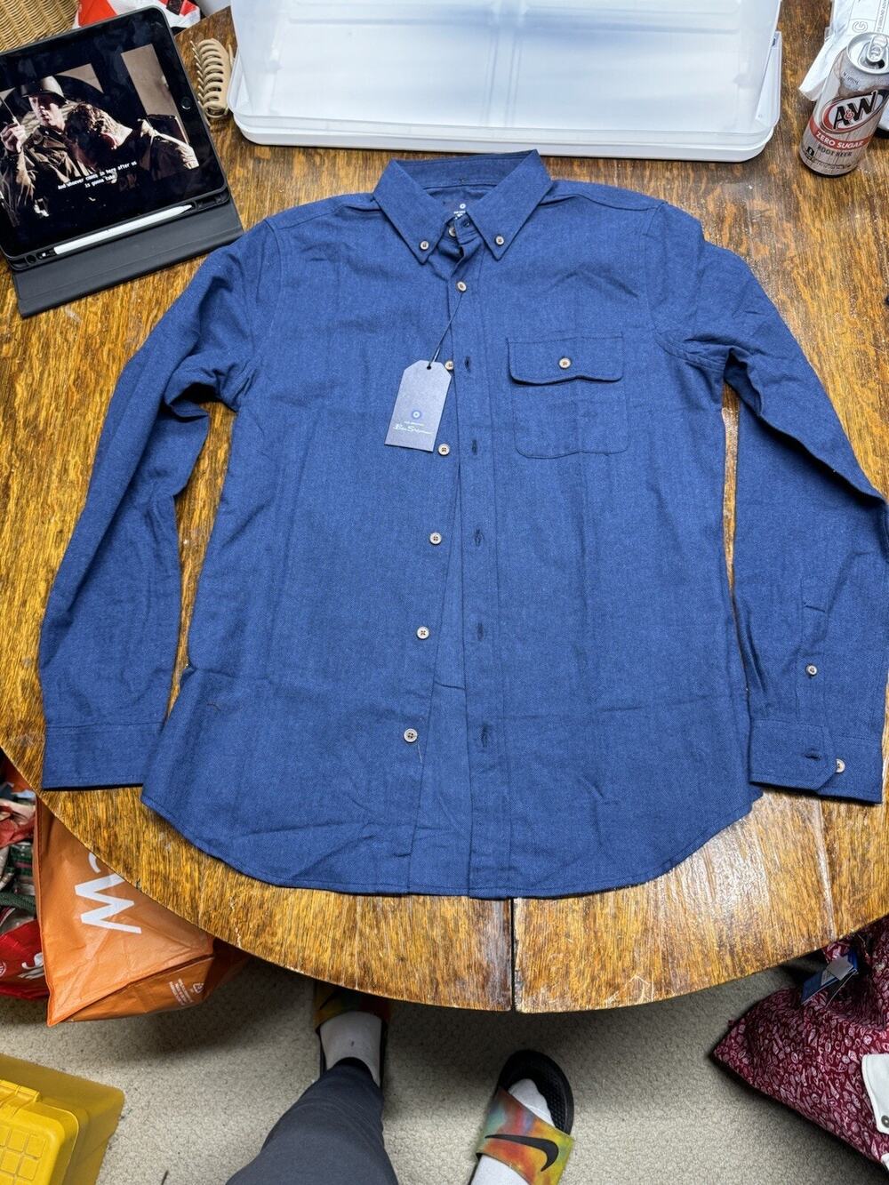 ben sherman shirt Bs33LW434 Blue Size Small MSRP $109
